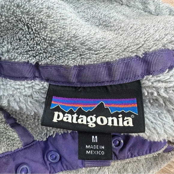 Patagonia Re-Tool Snap-T Fleece Pullover Jacket in Grey Purple - Picture 6 of 8